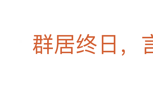 群居终日，言不及义