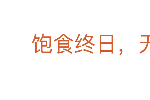 饱食终日，无所事事