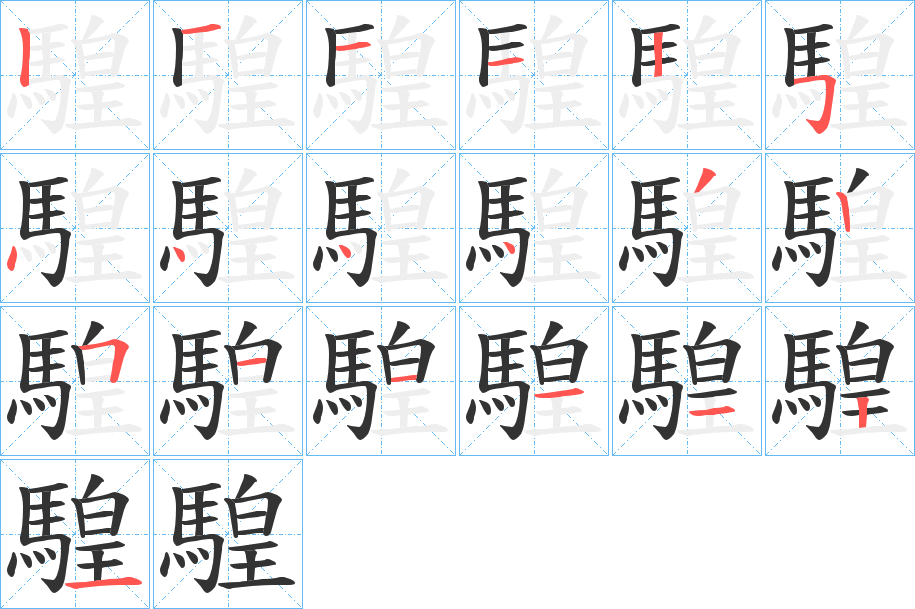 騜的笔顺分步演示